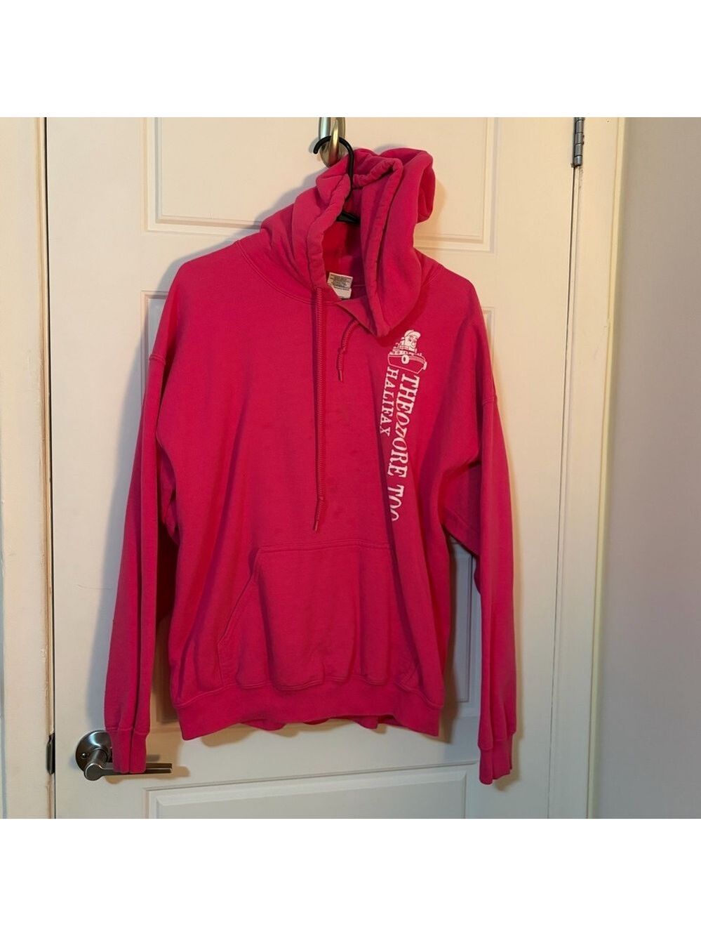 ✨ Theodore Tugboat Hot Pink Hoodie – Size L – Halifax ⚓️